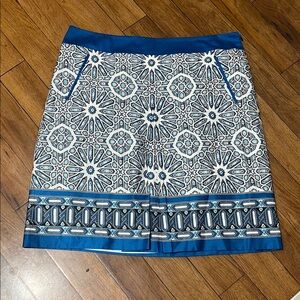 Ann Taylor Printed A-Line Skirt